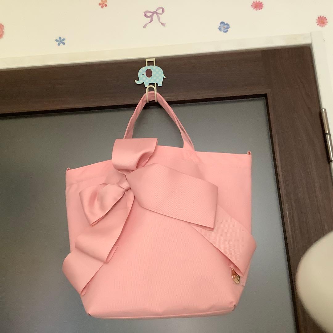 メルカリ便変更♡新品♡エムズグレイシー♡リボン付きトートバッグ ピンク
