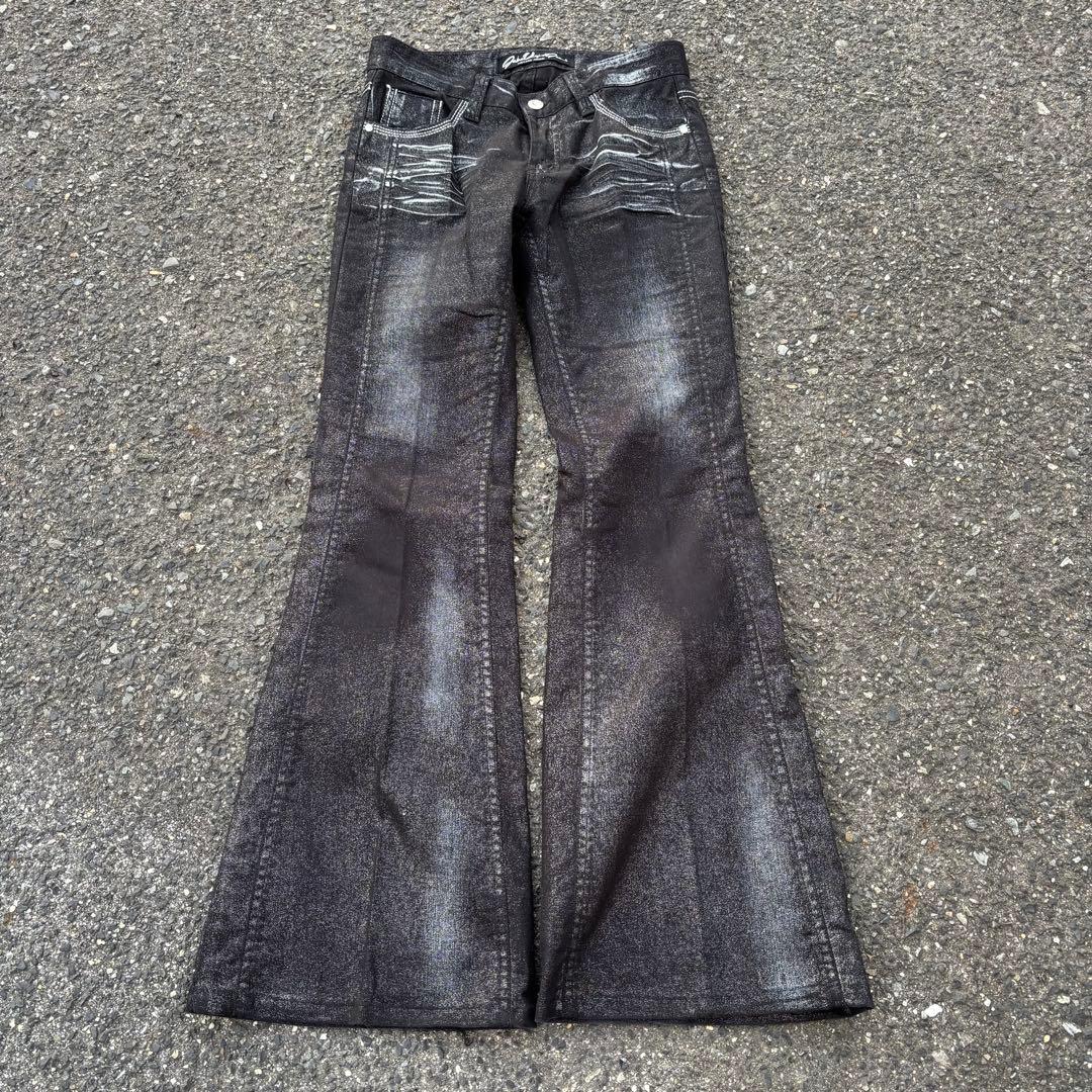 パンツ Y2K black denim flare pants boots cut y2k black denim flare pants boots cut - メルカリ
