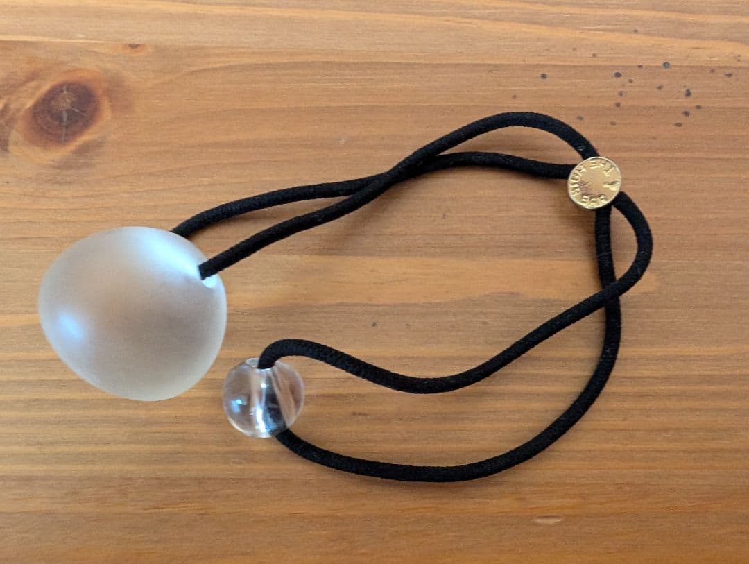 ガラス製ヘアゴム 透明・マット