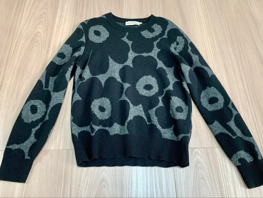 marimekkoのUNIKKO柄セーター/グレー/ウールニット マリメッコ Amazon | [マリメッコ] リブニット タートルネック オーガニック