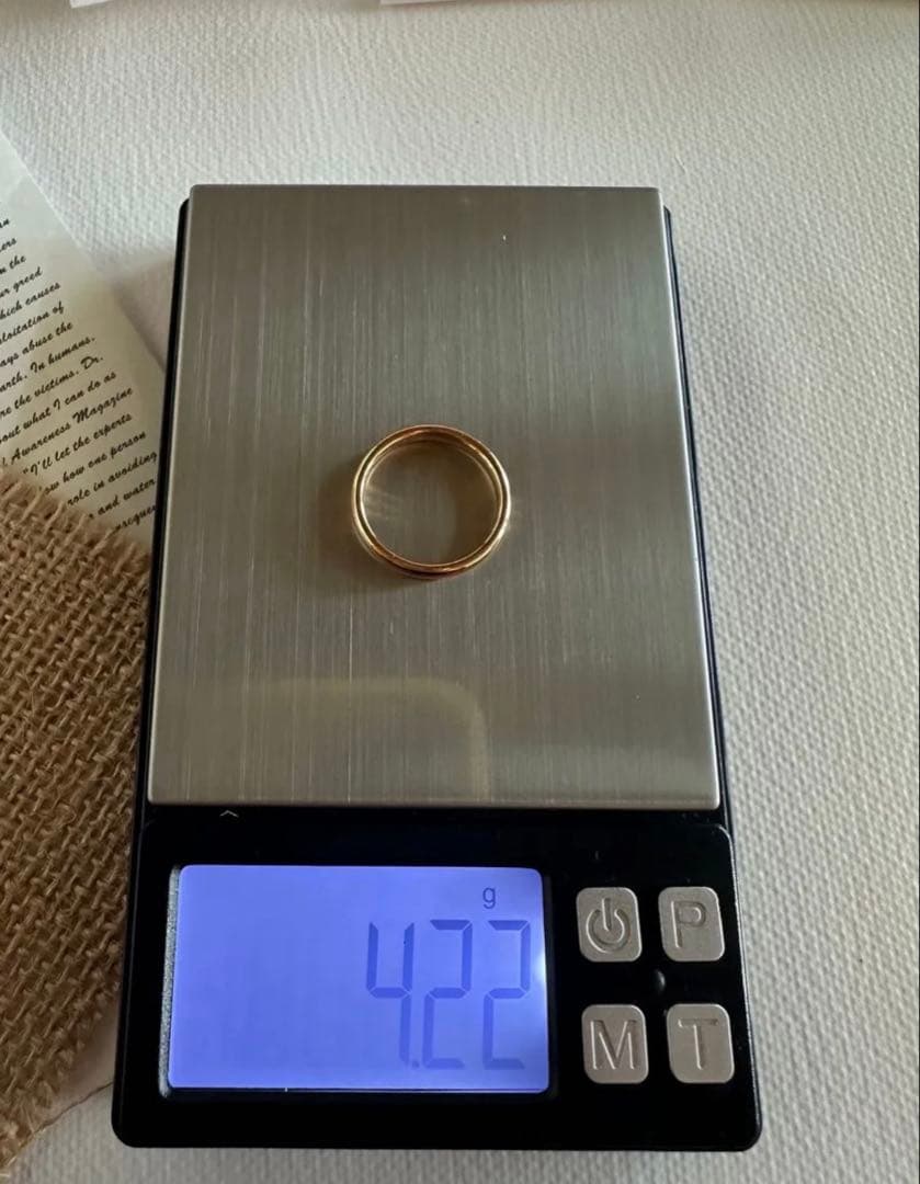 K18ゴールドリング　造幣局マーク入り　13号