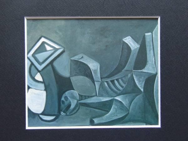 パブロ・ピカソ、【酒壺と骸骨】、希少画集画、新品高級額・額装付