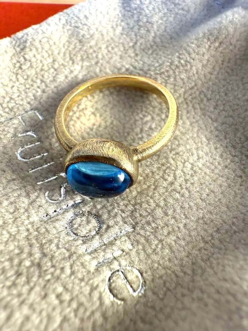 最終値 美品 フリュイジョリ ロンドンブルートパーズリングFruitsjolie