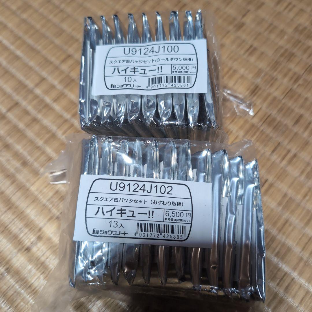 ハイキュー！！スクエア缶バッジ　2種セット