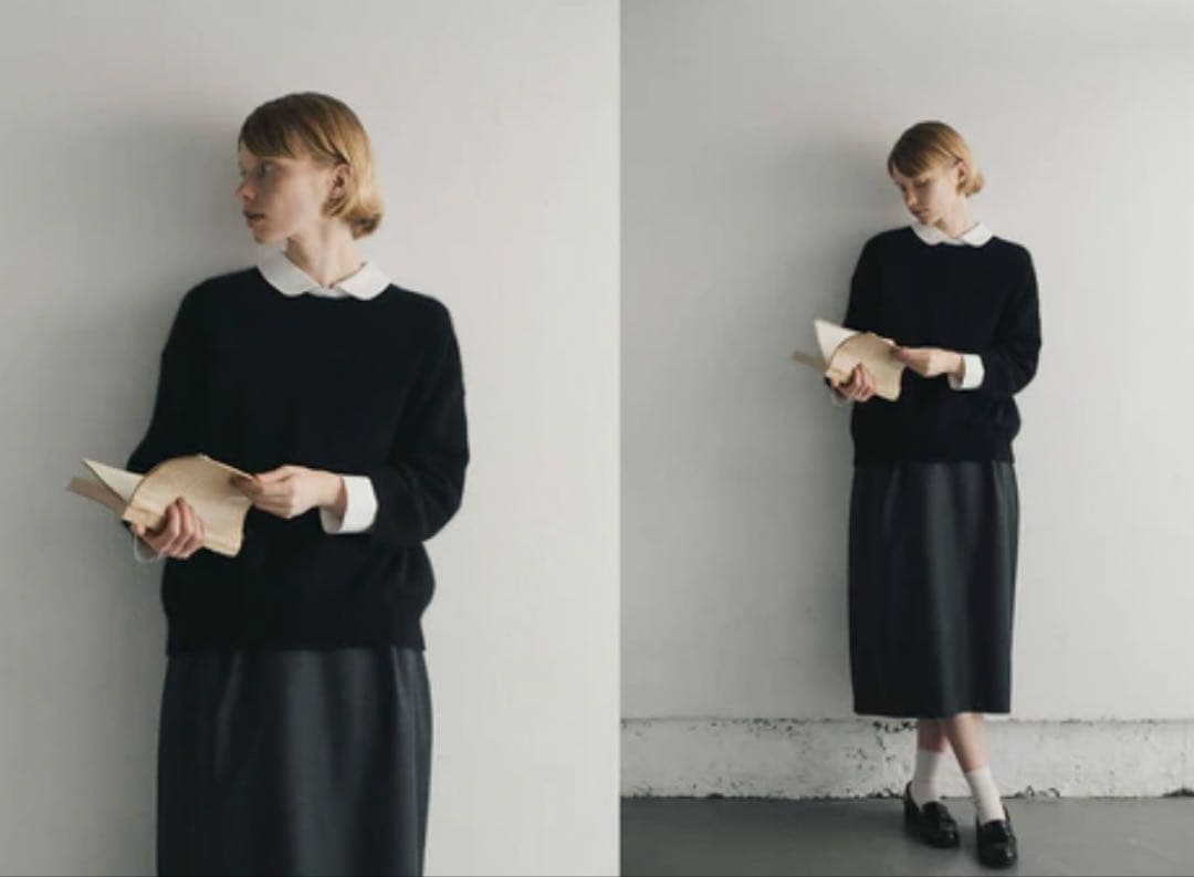 新品タグ付きLISETTE 丸襟白ブラウス　マルタン　36サイズ