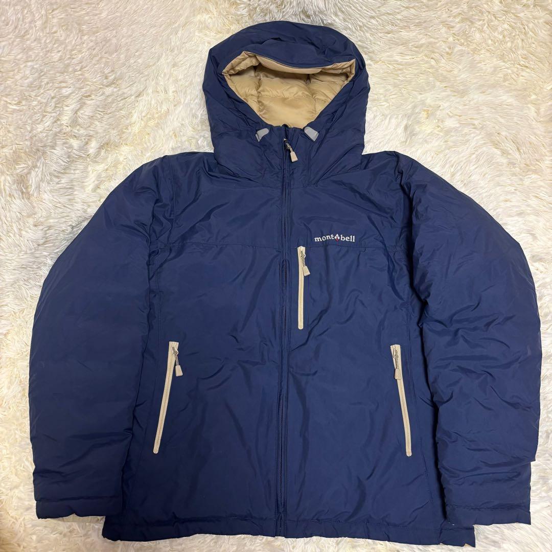 モンベル コロラドパーカー リバーシブル ダウンジャケット M ネイビー