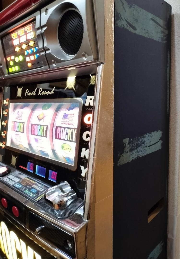 パチスロ実機】高砂☆ロッキー【コイン不要機付】4号機・レア・希少台