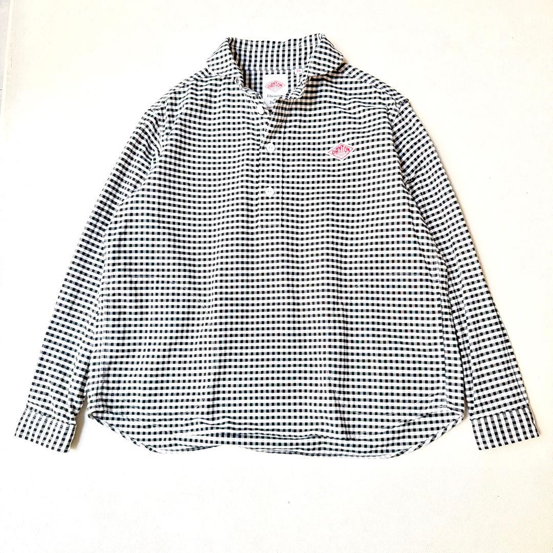 美品✨DANTON ギンガムチェック 丸襟シャツ - メルカリ