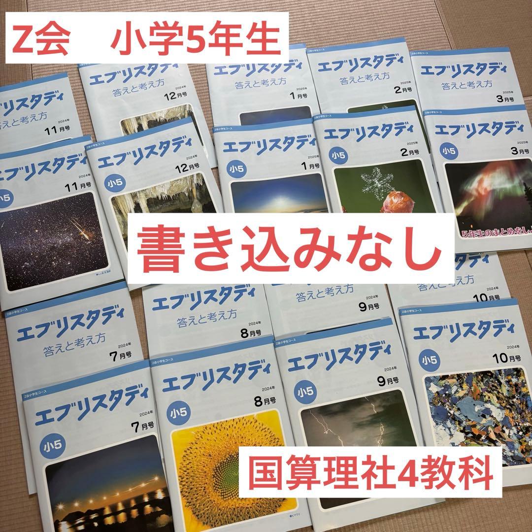 Z会 小学5年生 国算理社4教科 未記入 - edventureintl.com
