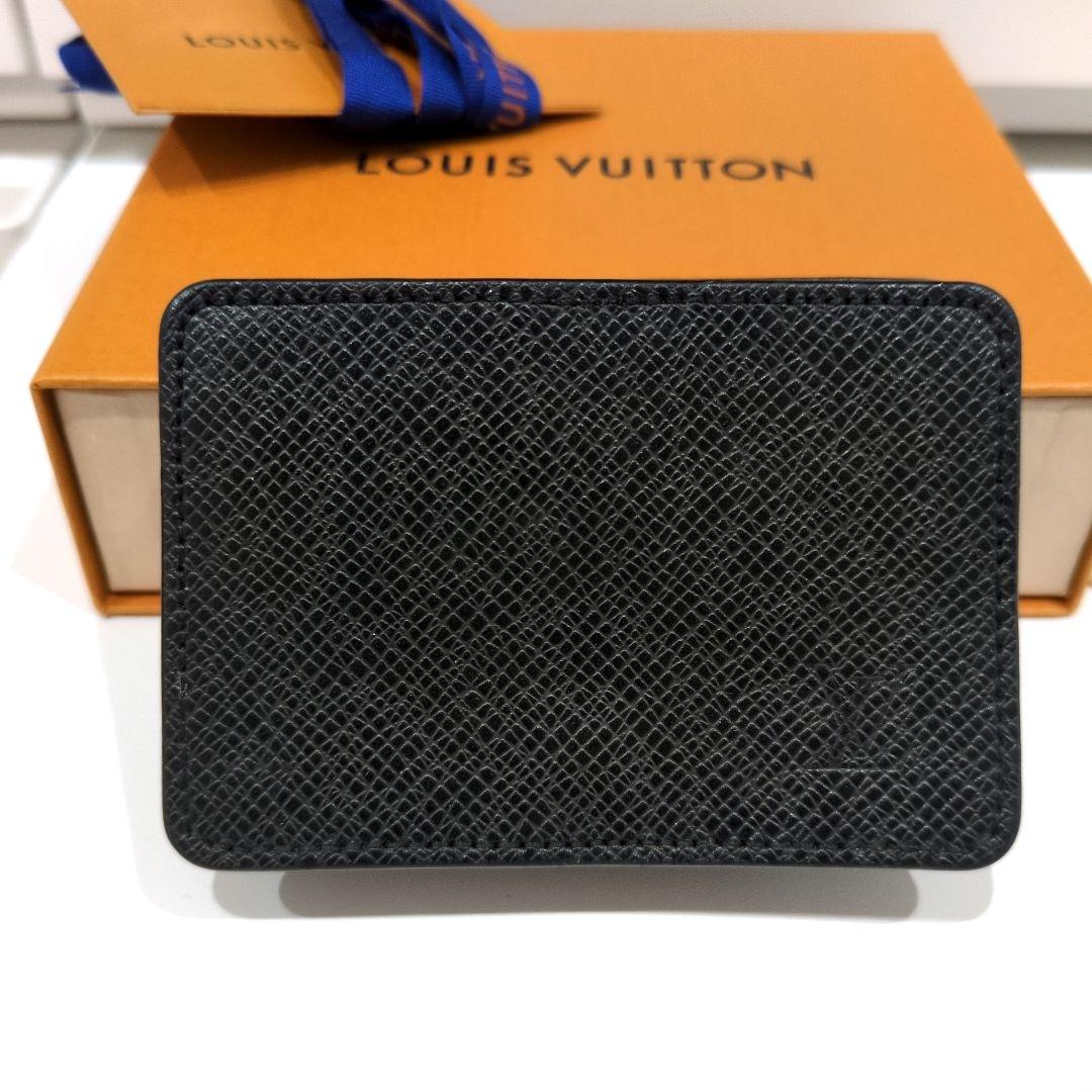 ルイヴィトン　タイガレザー ケース　カードケース LOUIS VUITTON タイガ レザー カードケース コインケース - ブラック