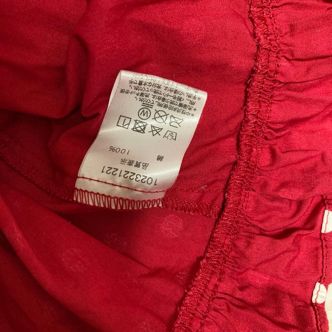 シャーリーテンプル うさぎ エプロン ワンピース 80 赤 - メルカリ