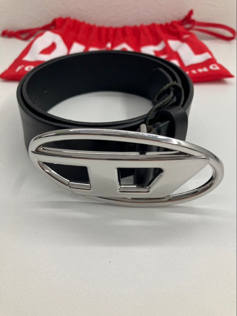 DIESEL（ディーゼル）B-1DR レザーベルト 75/30 シルバーバックル