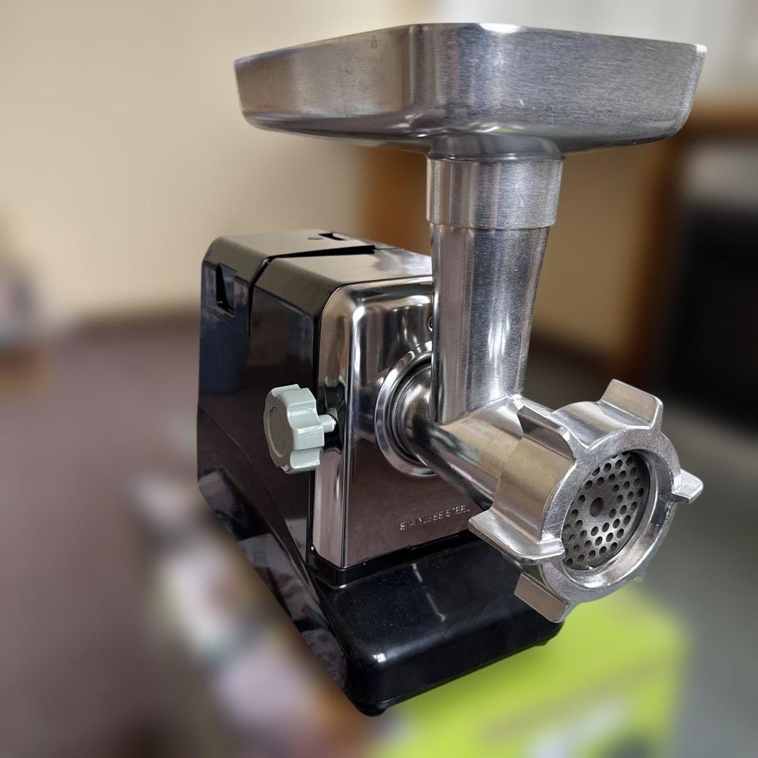 【新品同様ミキサー 】肉挽き機能付き ブラック シルバー