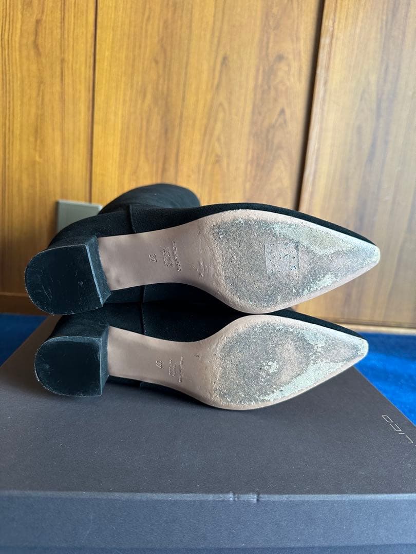 美品 PELLICO ペリーコ スェードレザー ロングブーツ 37 黒 24