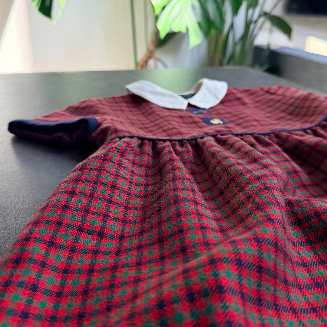 110 familiar ファミリア 半袖 ワンピース チェック オールシーズン