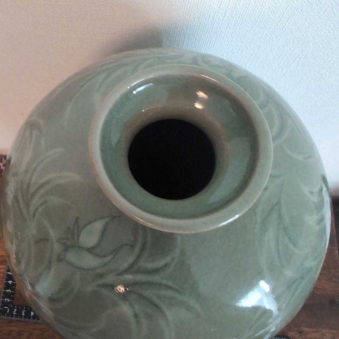 高麗青磁 白黒象嵌 朝鮮美術 梅瓶 骨董 陶芸 陶磁器 33.5cm高程 - メルカリ