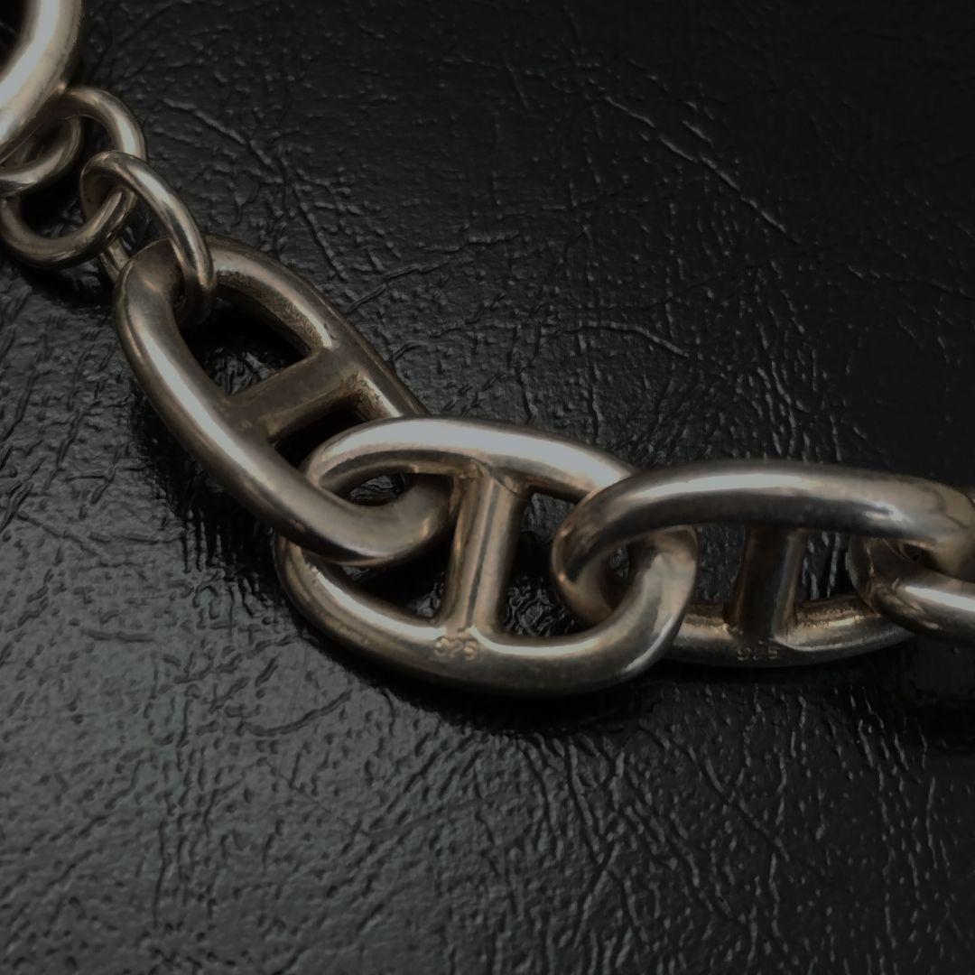 90年代ヴィンテージシルバー925ブレスレット16コマシェーヌダンクル