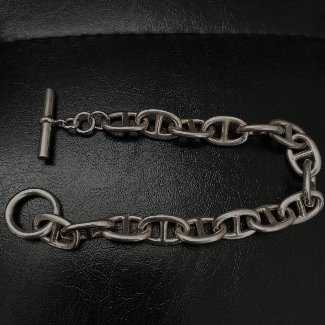 90年代ヴィンテージシルバー925ブレスレット16コマシェーヌダンクル