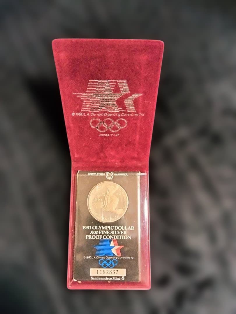 【オリンピック】1983年ロサンゼルスオリンピック記念銀貨 銀貨/プルーフ】1983年 ロサンゼルスオリンピック記念 プルーフ銀貨