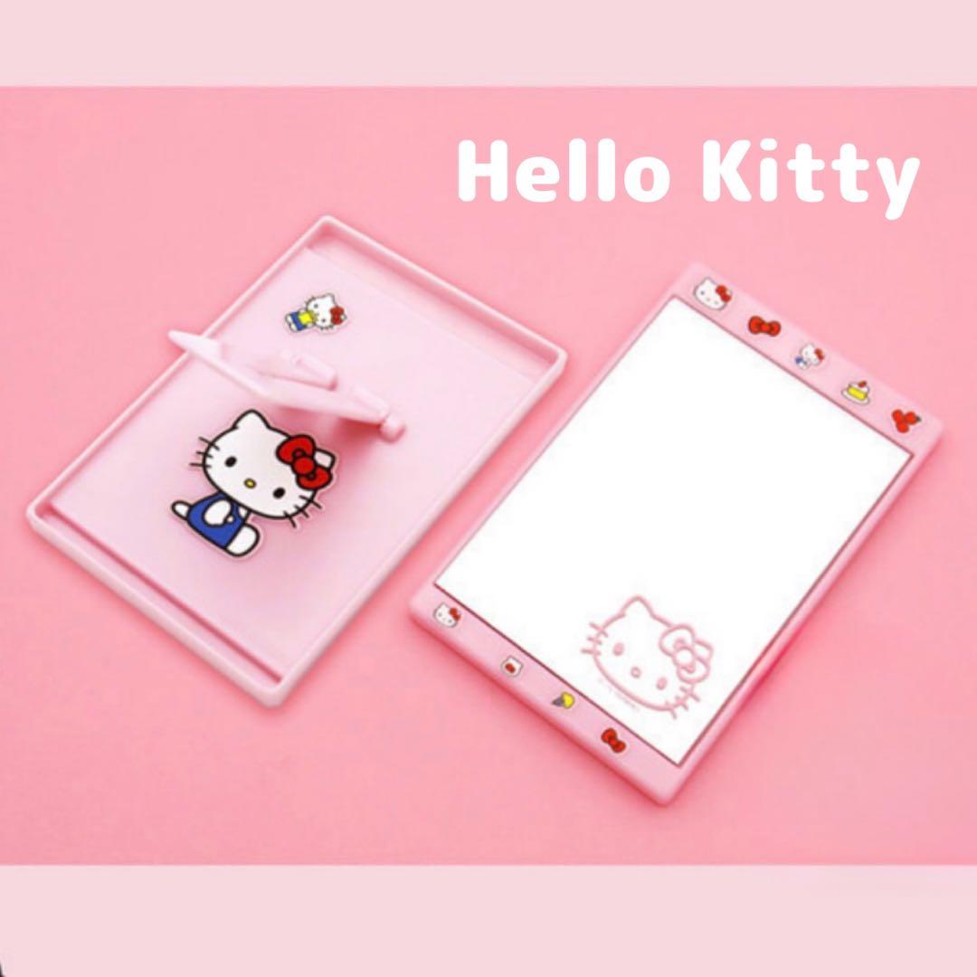 新作‼️ ハローキティ シール付きスタンドミラー 卓上ミラー 鏡