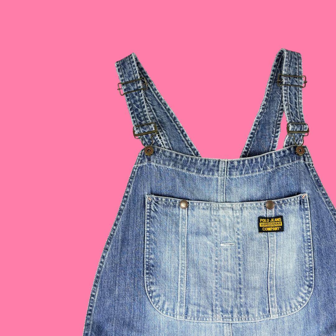 90s Polo Jeans Co Workwear デニムオーバーオール XL