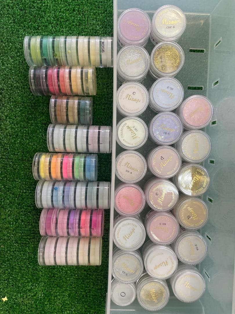 mirage カラーパウダー　ネイルアート用パウダーセット 多色　64個 Mirage | カラーパウダー N/SM-3 7g | ライフビューティーネイルプロ