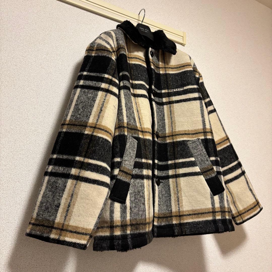 Supreme Plaid Car Coat Cream S 新品 キムタク - メルカリ