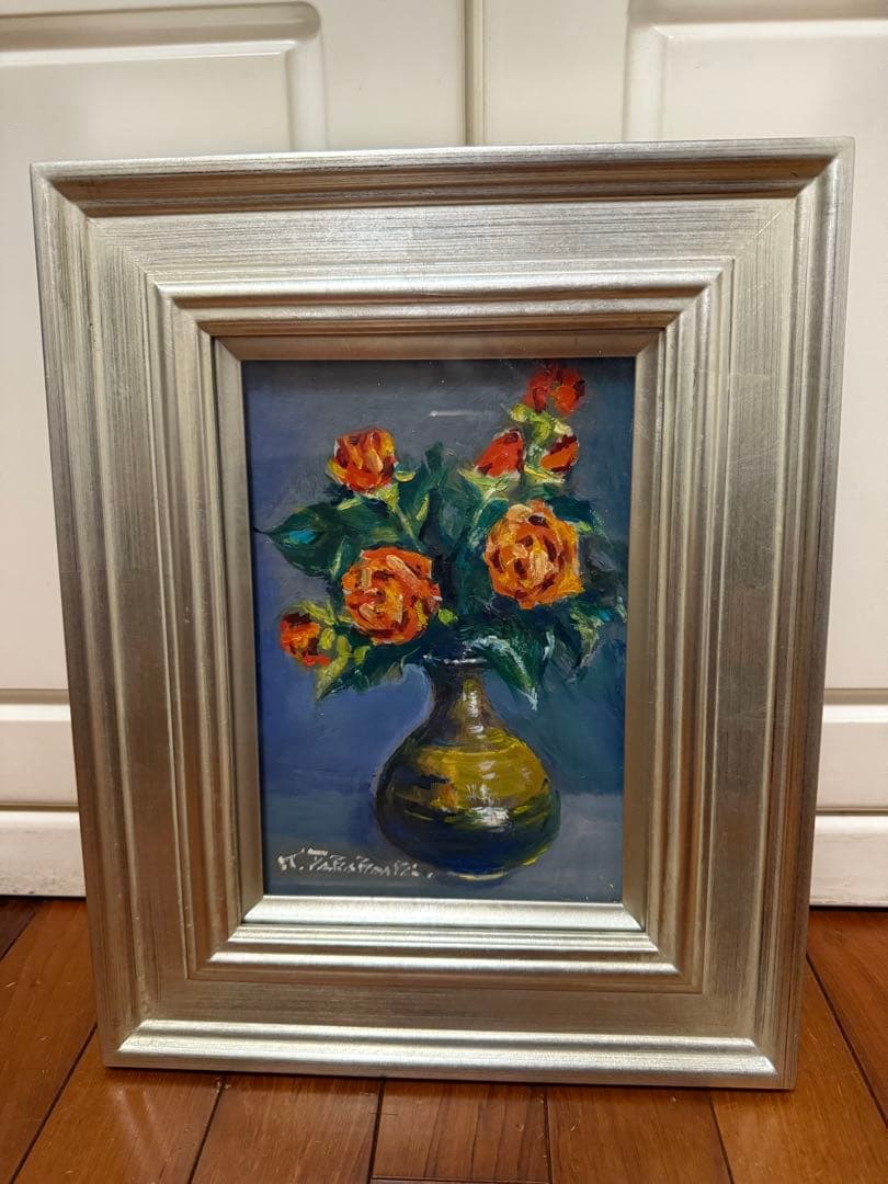 16.「花（バラ）」髙橋一善 油絵