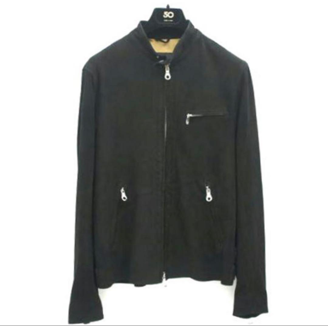 CINQUANTA ゴートスエードシングルライダースジャケット 46 H-502 Cinquanta（チンクアンタ）ゴートスエードスタンドカラーシングル
