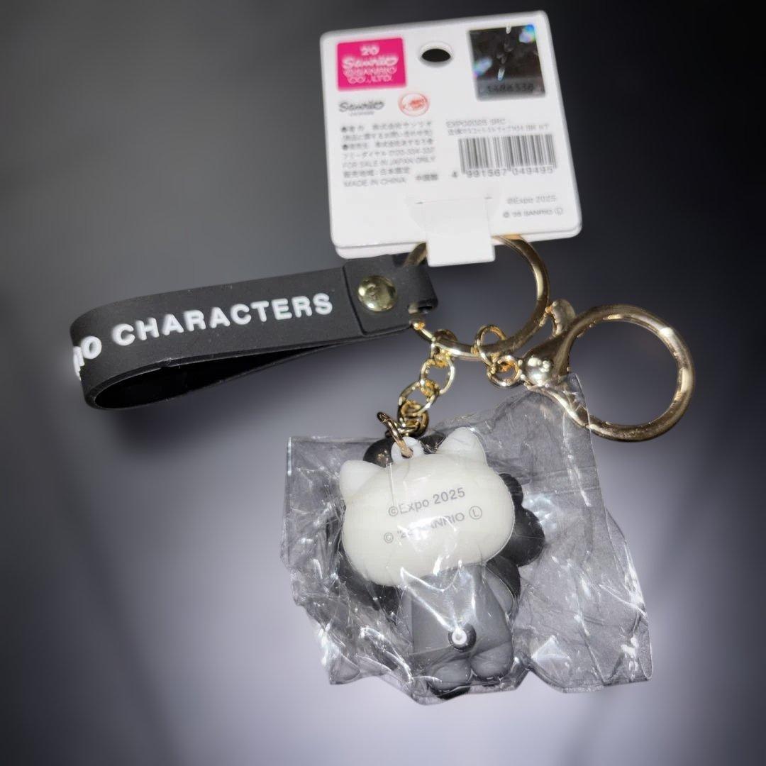 ハローキティ 黒ミャクミャク サンリオ 関西万博 限定 キーホルダー