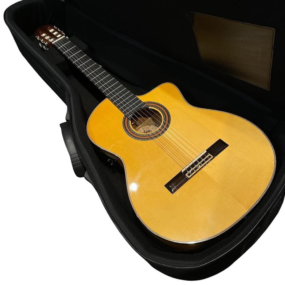 極美品○Aria アリア○ ピックアップ付 クラシックギター 専用ケース付