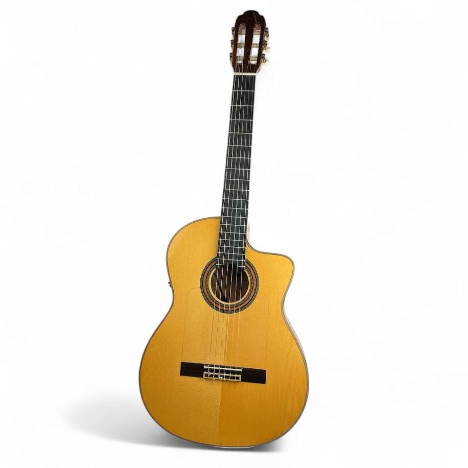 極美品○Aria アリア○ ピックアップ付 クラシックギター 専用ケース付