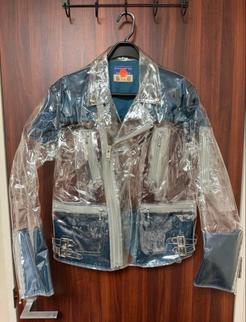 【レア】Blackmeans PVC ライダースジャケット blackmeans - 945-80TJ432-1 / レザー ライダースジャケット (BLACK