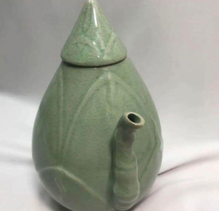 未使用】高麗青磁 筍水注 水差し 煎茶 茶道具 陽刻 インテリア - メルカリ