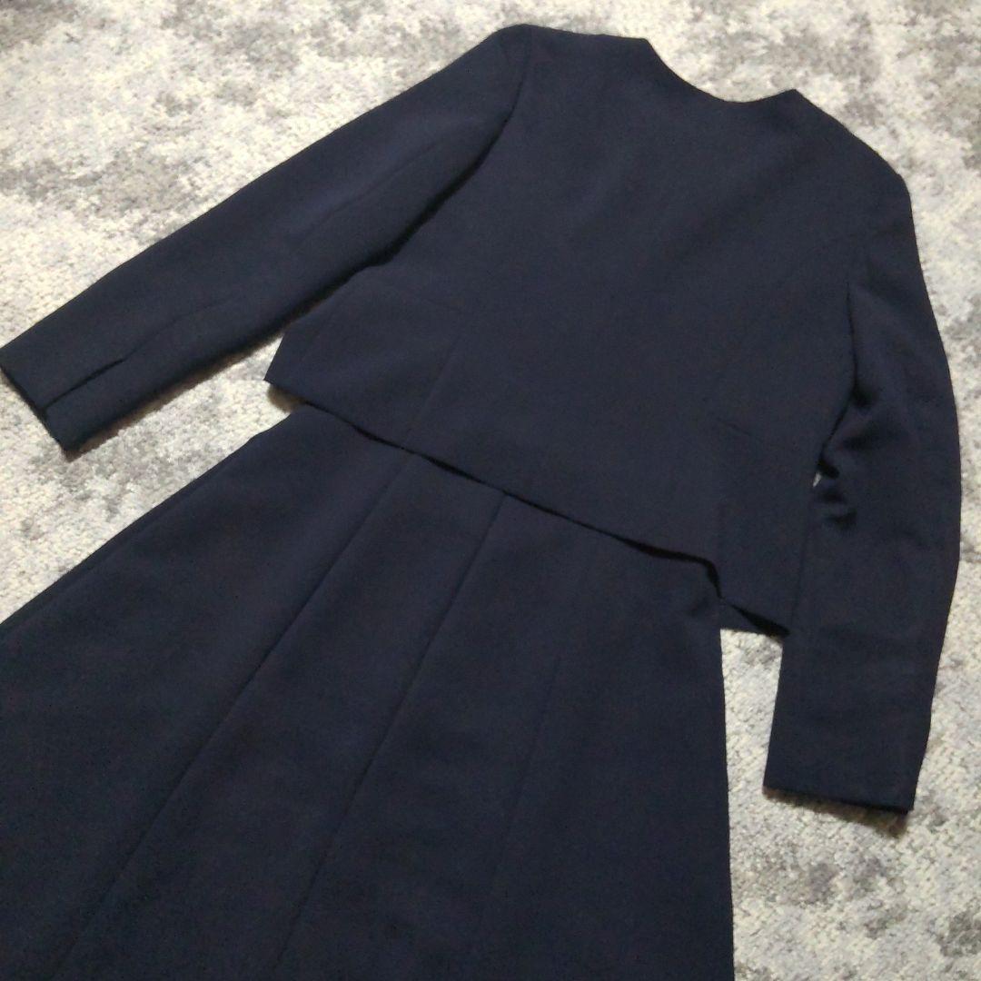 UNTITLED アンタイトル セットアップ ネイビー スーツ ノーカラー