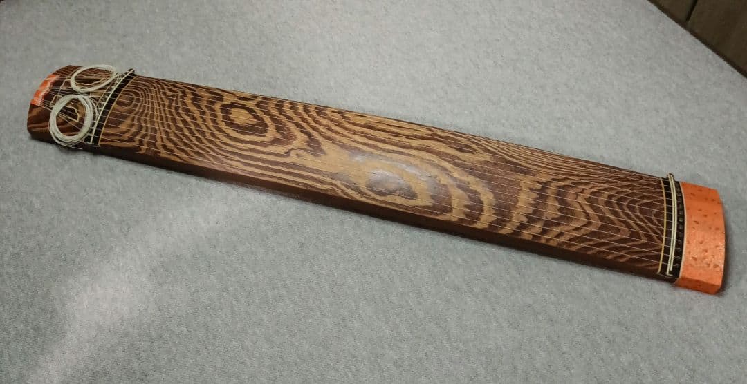 在銘 金蒔絵 すだれ彫 琴 カバー付 全長約183㎝