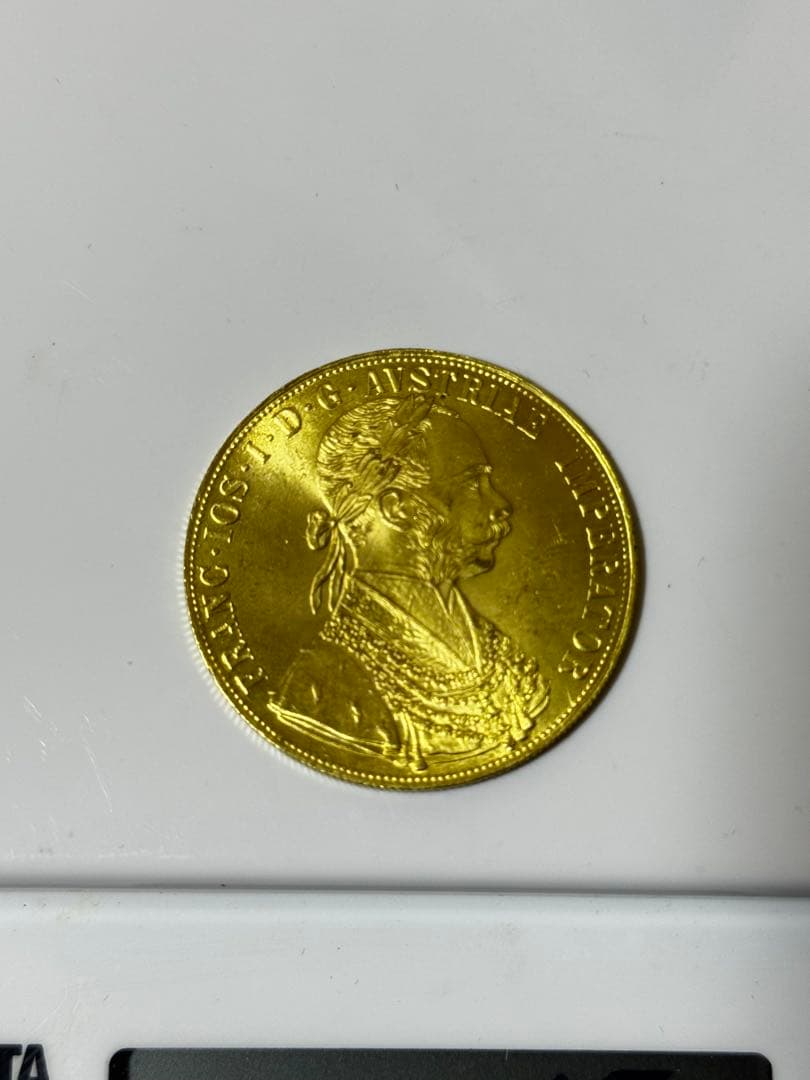 海外古銭　オーストリア　ダカット　双頭の鷲　　1879年