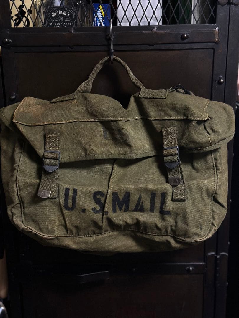 U.S. MAIL ミリターバック　50s 軍物　room.no6 キャンバス Vintage Rugged 1950's French Military Army Canvas and Leather