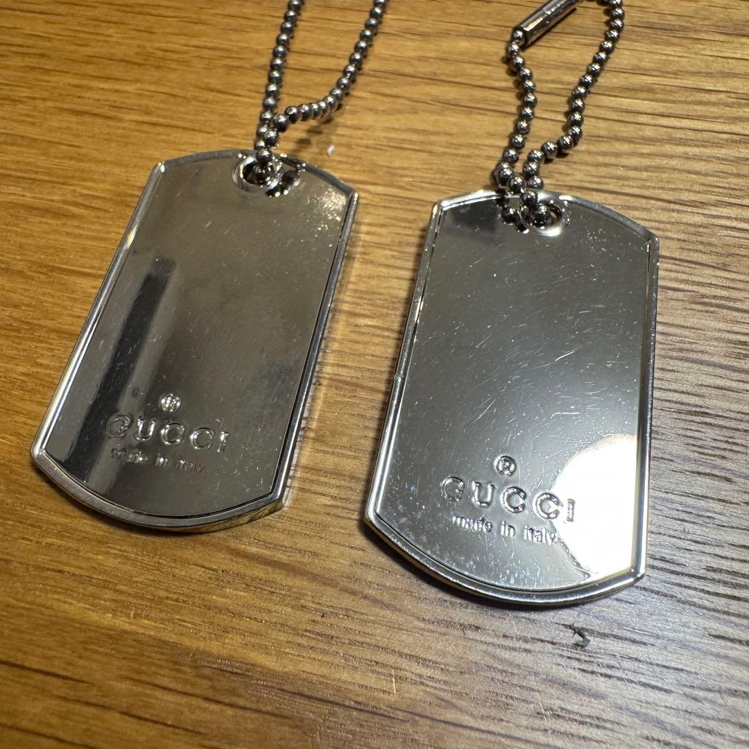 GUCCI メタルドッグタグネックレス