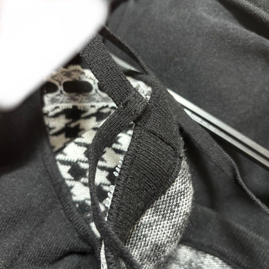 ハニーミュウ　千鳥柄ハイネックアンサンブルトップス　Fサイズ