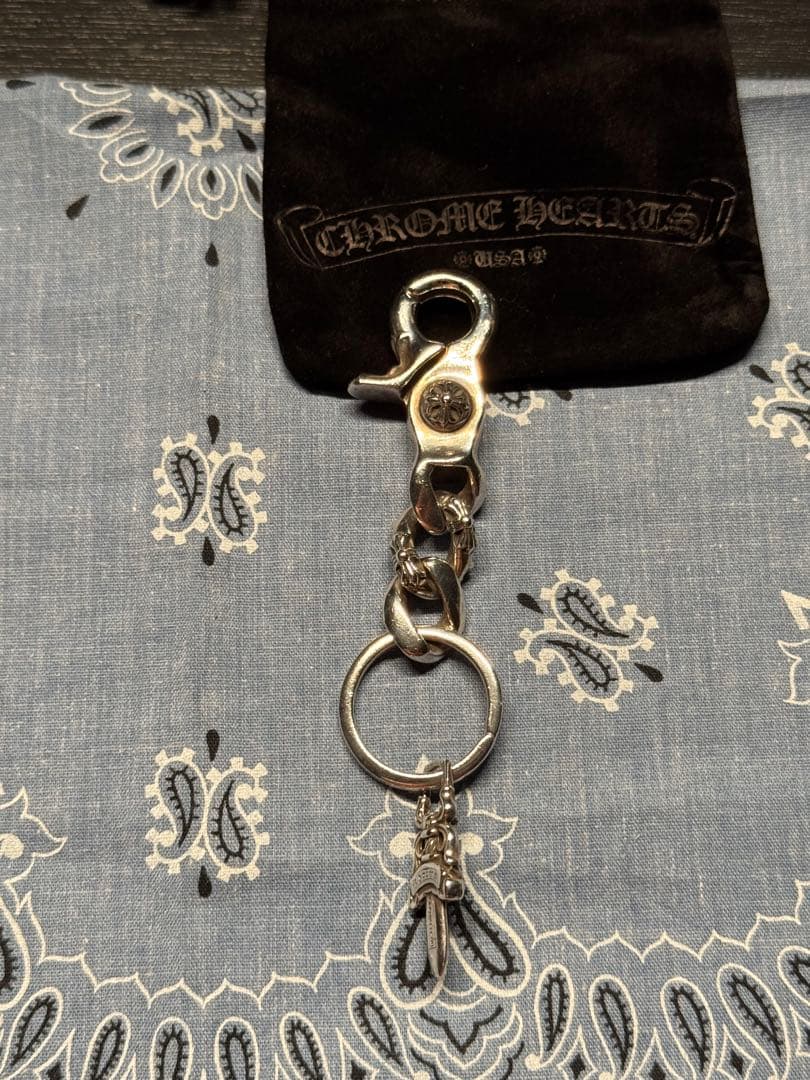 クロムハーツ　キーリング ショート ファンシーチェーン 2リンク　正規品 クロムハーツキーリングショートファンシーチェーン2リンク|クロム