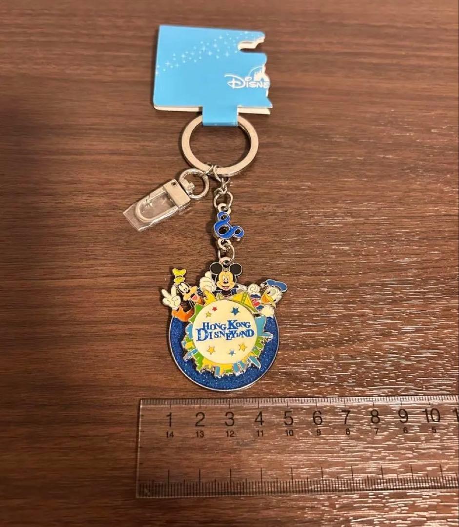 香港ディズニーランド 限定 キーホルダー ミッキー＆フレンズ ブルー