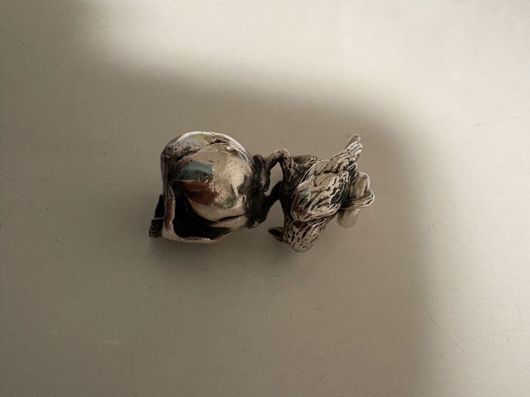 PROGRESSIVE ART JEWELRY スカルカラス ペンダント 925