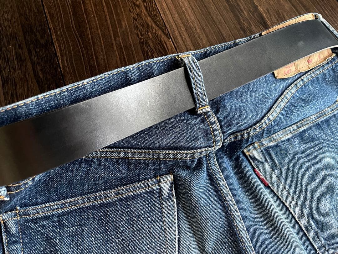 アウトレット品スタッズギャリソンベルト サドルレザー真鍮4cmHTC