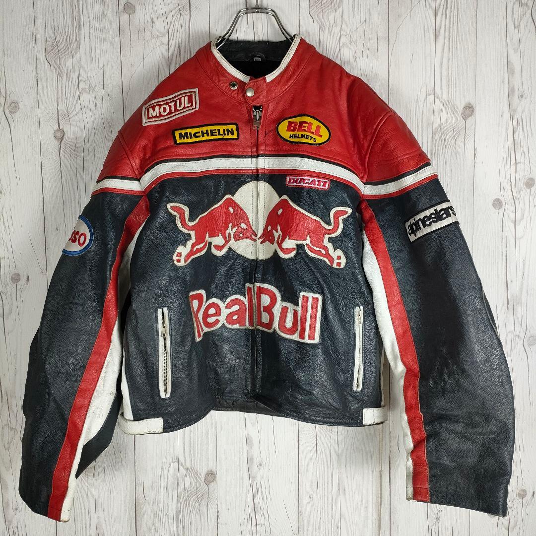激レア！ レッドブル ライダースジャケット レーシングジャケット 本革
