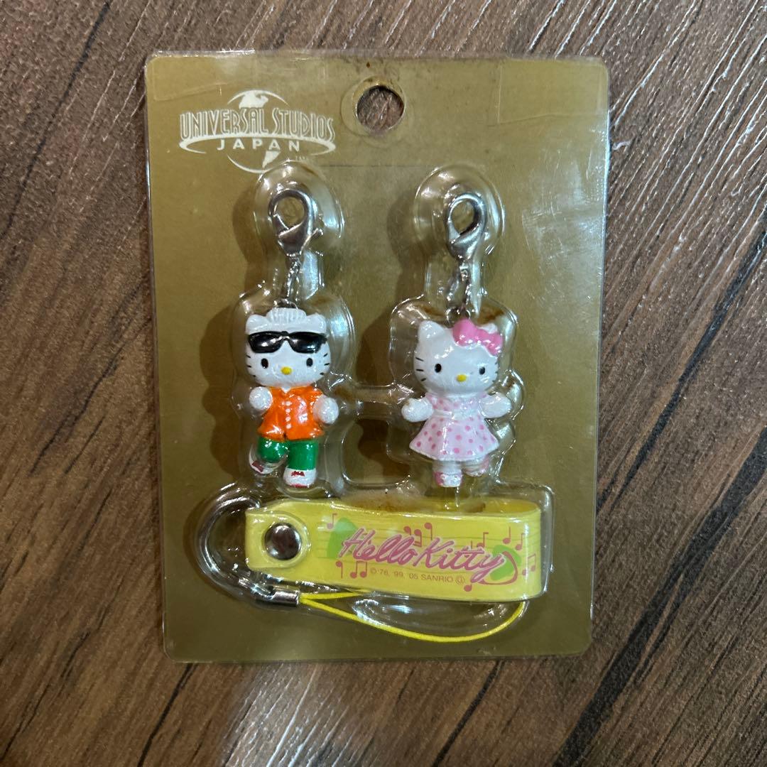 激レア キティ ダニエル ユニバーサルスタジオ USJ ストラップ　ご当地キティ