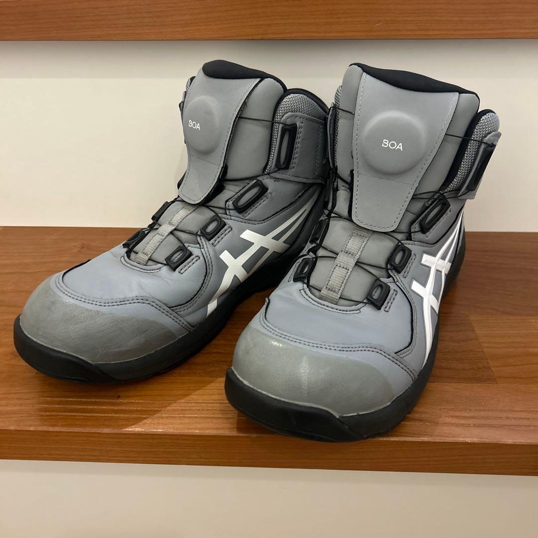 アシックス CP304 BOAシステム安全靴 グレー　ハイカット 26cm