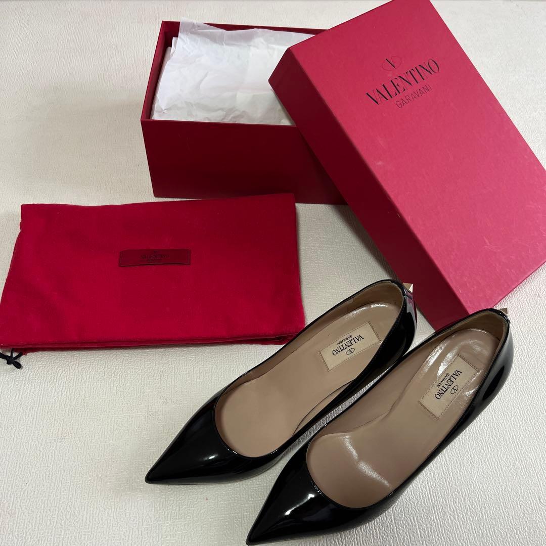 【momo】Valentino ブラックらハイヒール　38