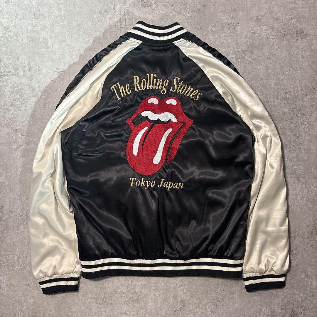 5 ジャックローズ×ローリングストーンズ 刺繍 スカジャン リバーシブル XL