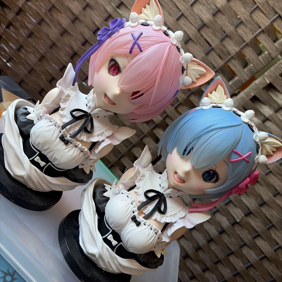 リゼロ　一番くじ　アートスケールフィギュア　ラストワンセット　レム　ラム